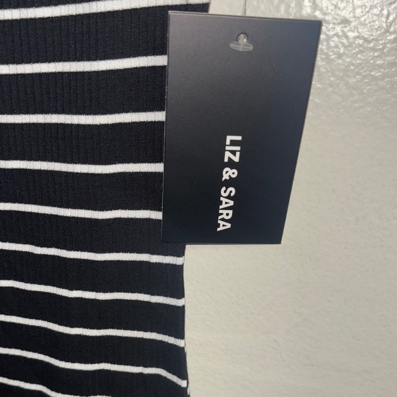 lis &Sara  Black and Gray Striped Pencil Skirt - Picture 5 of 5